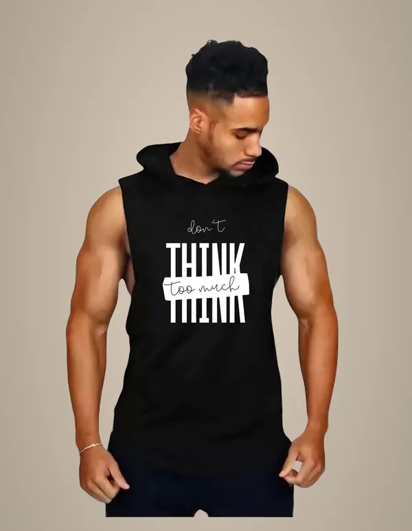 Black_Trendy_Hood_Sports/Gym_T-Shirt_For_Men
