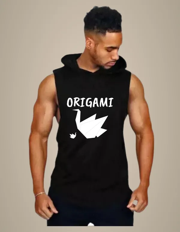Black_Trendy_Hood_Sports/Gym_T-Shirt_For_Men