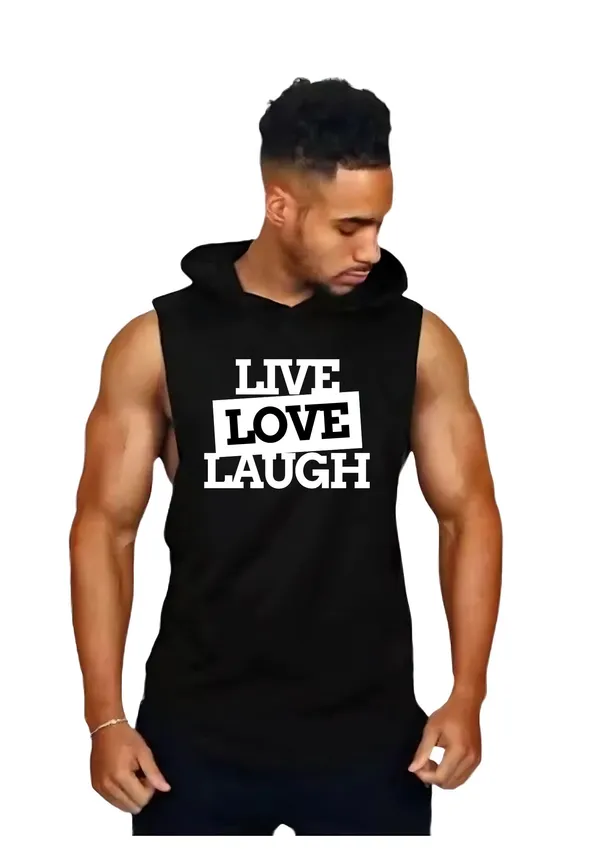 Black_Trendy_Hood_Sports/Gym_T-Shirt_For_Men