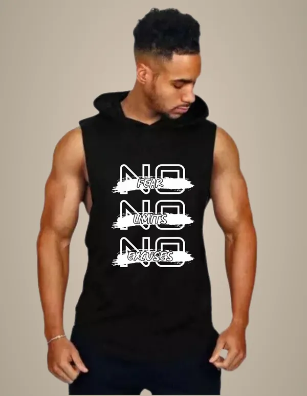 Black_Trendy_Hood_Sports/Gym_T-Shirt_For_Men