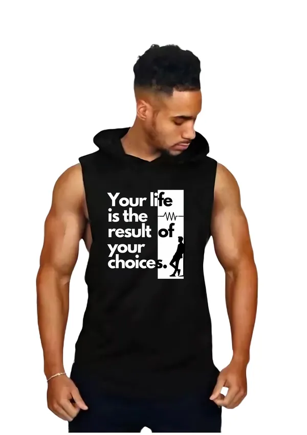 Black_Trendy_Hood_Sports/Gym_T-Shirt_For_Men