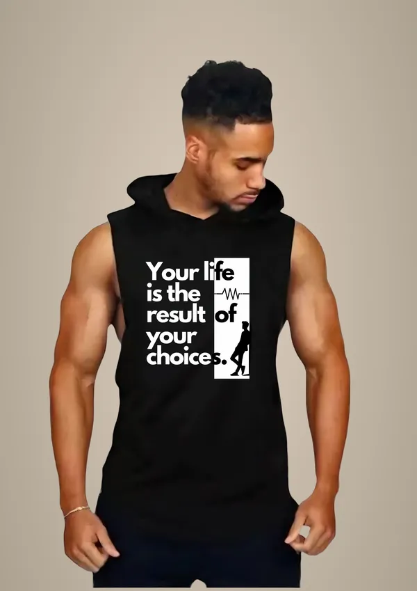 Black_Trendy_Hood_Sports/Gym_T-Shirt_For_Men