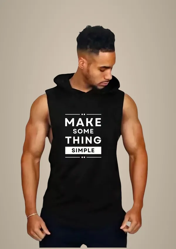 Black_Trendy_Hood_Sports/Gym_T-Shirt_For_Men