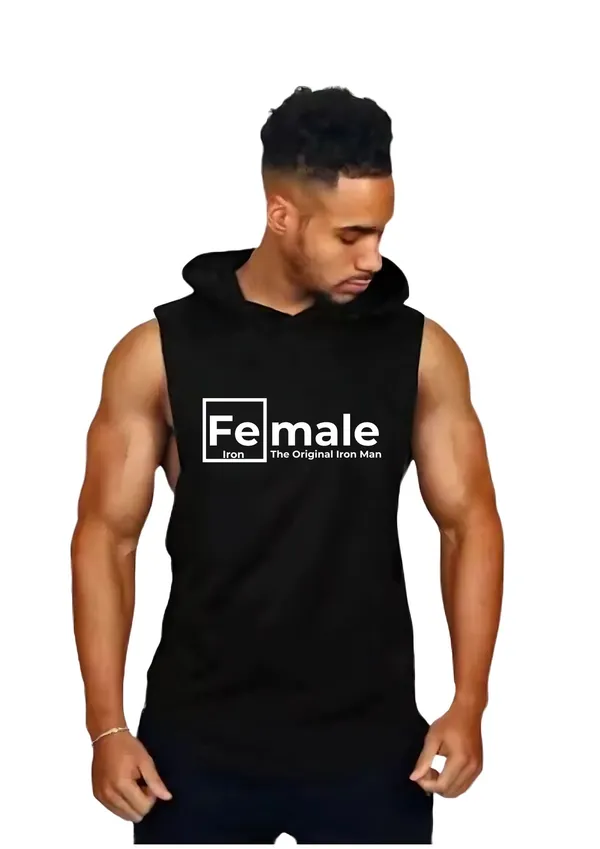 Black_Trendy_Hood_Sports/Gym_T-Shirt_For_Men