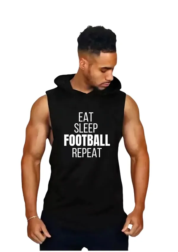 Black_Trendy_Hood_Sports/Gym_T-Shirt_For_Men
