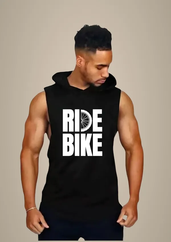 Black_Trendy_Hood_Sports/Gym_T-Shirt_For_Men