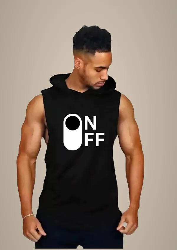 Black_Trendy_Hood_Sports/Gym_T-Shirt_For_Men