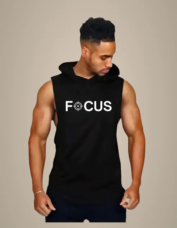 Black_Trendy_Hood_Sports/Gym_T-Shirt_For_Men