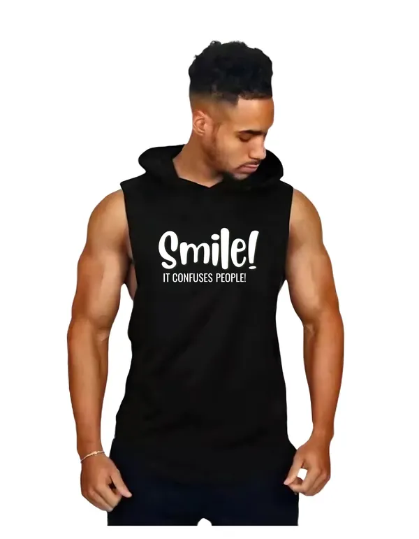 Black_Trendy_Hood_Sports/Gym_T-Shirt_For_Men