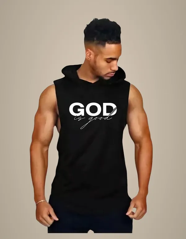 Black_Trendy_Hood_Sports/Gym_T-Shirt_For_Men