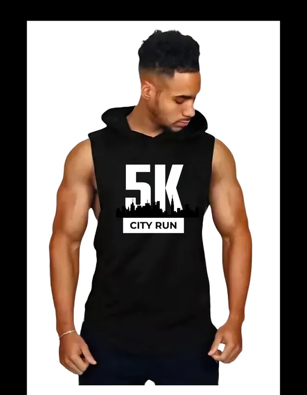 Black_Trendy_Hood_Sports/Gym_T-Shirt_For_Men