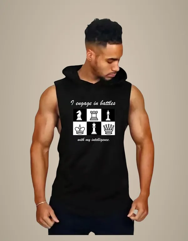 Black_Trendy_Hood_Sports/Gym_T-Shirt_For_Men