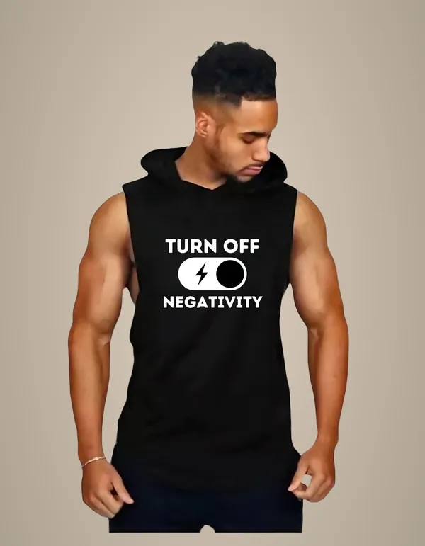 Black_Trendy_Hood_Sports/Gym_T-Shirt_For_Men