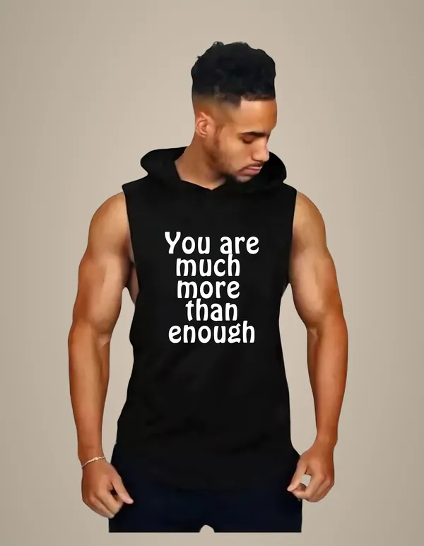 Black_Trendy_Hood_Sports/Gym_T-Shirt_For_Men