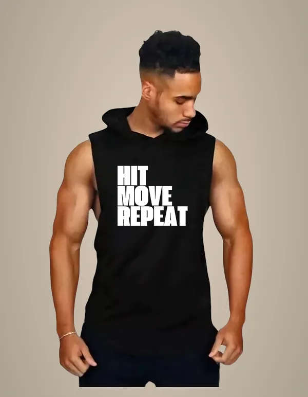 Black_Trendy_Hood_Sports/Gym_T-Shirt_For_Men