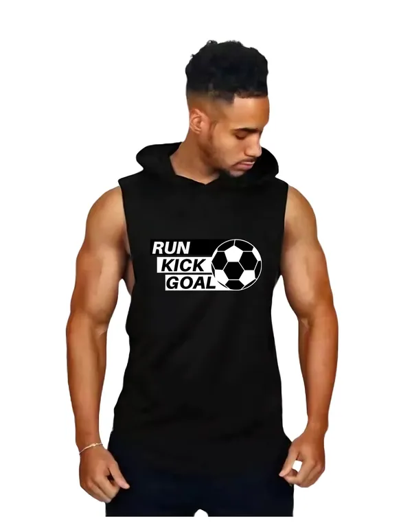 Black_Trendy_Hood_Sports/Gym_T-Shirt_For_Men