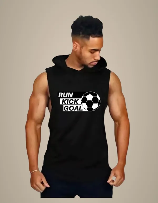 Black_Trendy_Hood_Sports/Gym_T-Shirt_For_Men