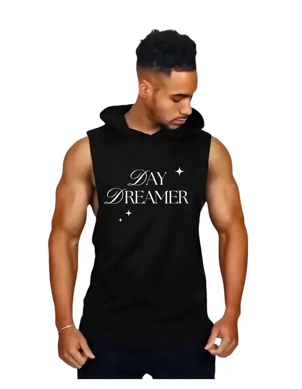 Black_Trendy_Hood_Sports/Gym_T-Shirt_For_Men