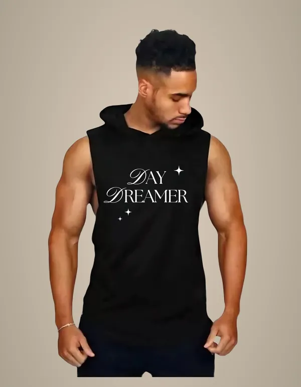Black_Trendy_Hood_Sports/Gym_T-Shirt_For_Men