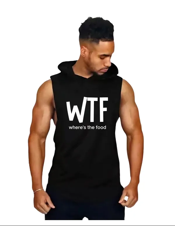 Black_Trendy_Hood_Sports/Gym_T-Shirt_For_Men