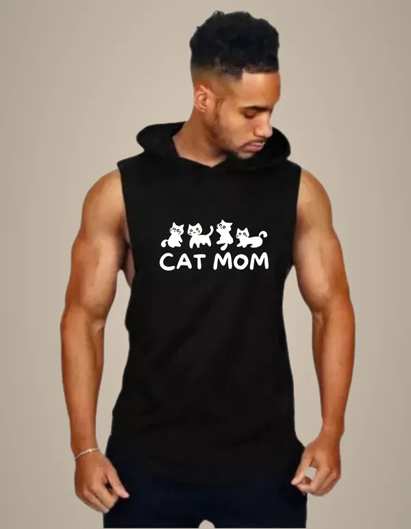 Black_Trendy_Hood_Sports/Gym_T-Shirt_For_Men