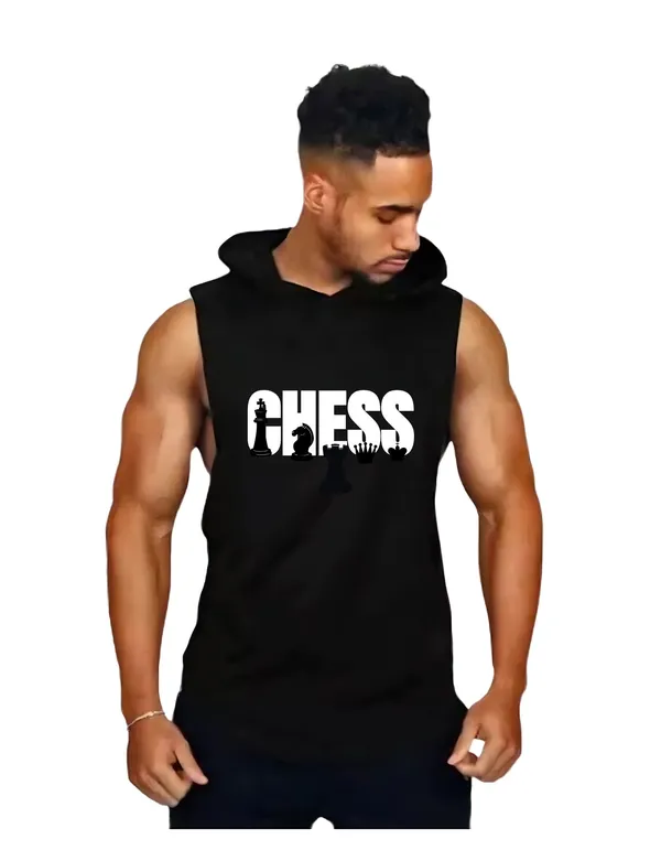 Black_Trendy_Hood_Sports/Gym_T-Shirt_For_Men