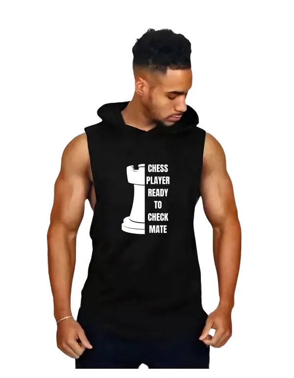 Black_Trendy_Hood_Sports/Gym_T-Shirt_For_Men