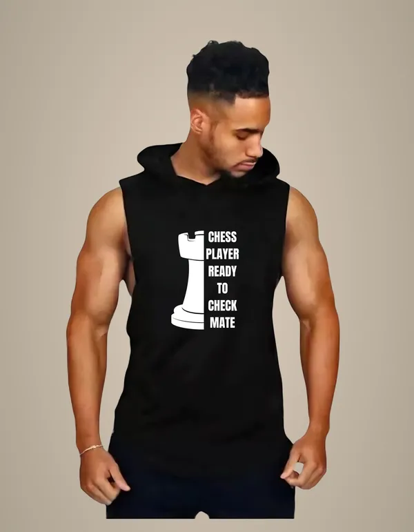 Black_Trendy_Hood_Sports/Gym_T-Shirt_For_Men