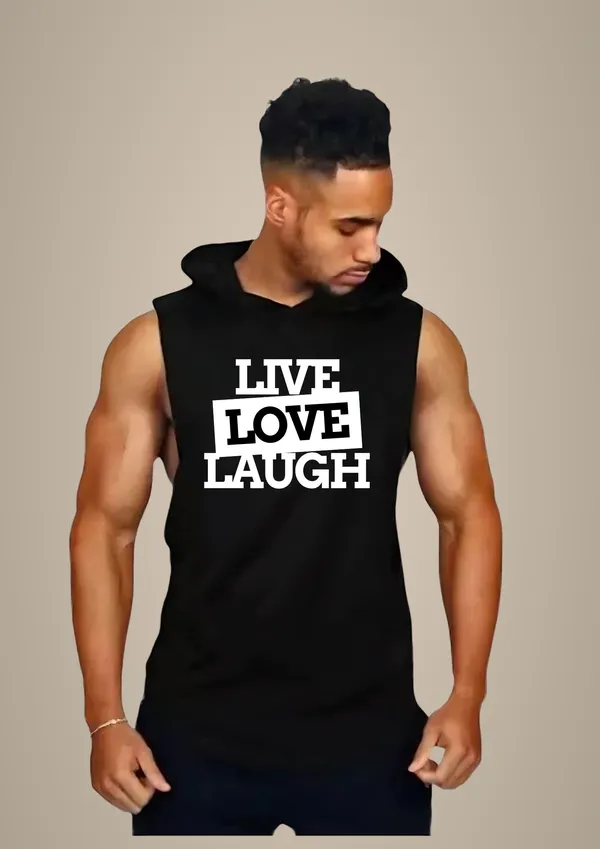 Black_Trendy_Hood_Sports/Gym_T-Shirt_For_Men