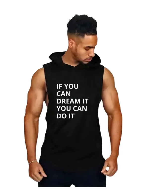 Black_Trendy_Hood_Sports/Gym_T-Shirt_For_Men
