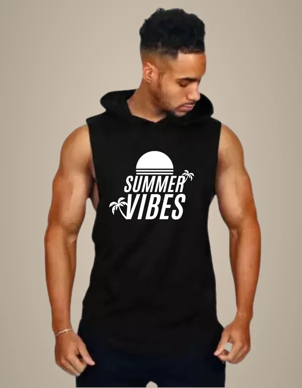 Black_Trendy_Hood_Sports/Gym_T-Shirt_For_Men