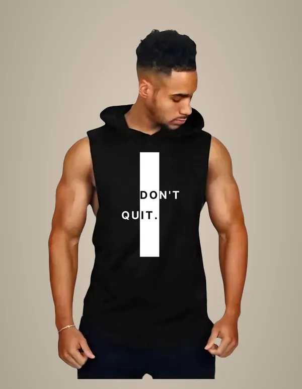 Black_Trendy_Hood_Sports/Gym_T-Shirt_For_Men