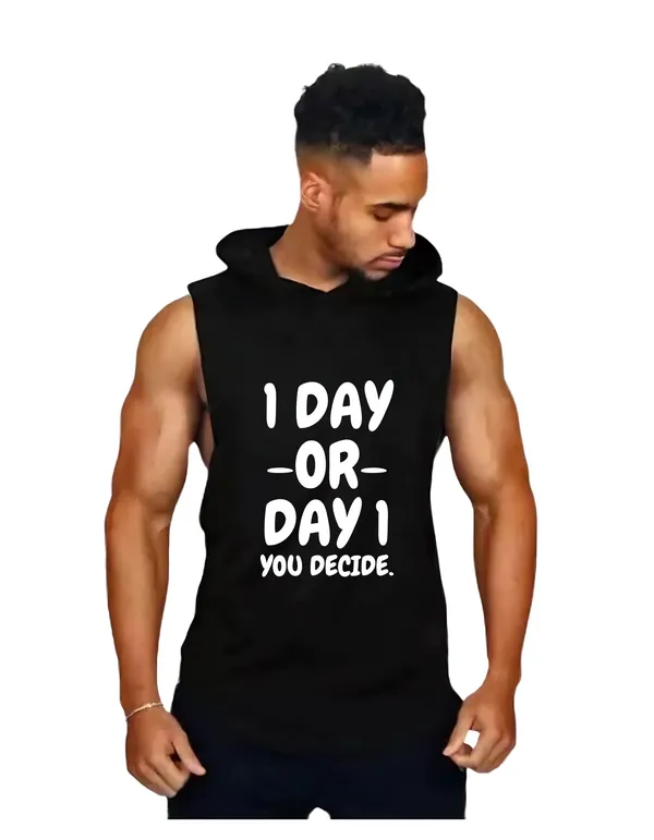 Black_Trendy_Hood_Sports/Gym_T-Shirt_For_Men