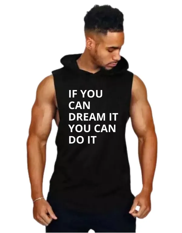 Black_Trendy_Hood_Sports/Gym_T-Shirt_For_Men