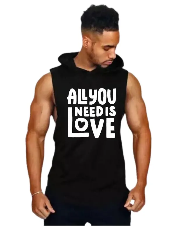Black_Trendy_Hood_Sports/Gym_T-Shirt_For_Men