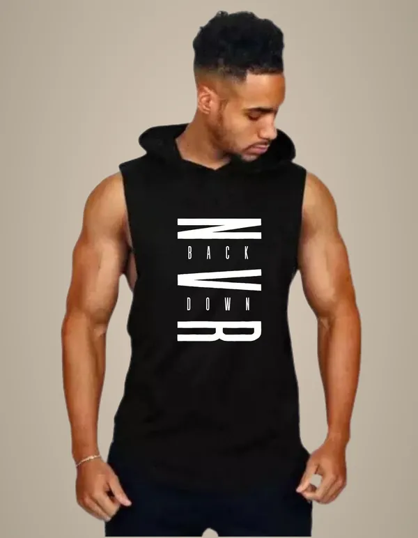 Black_Trendy_Hood_Sports/Gym_T-Shirt_For_Men