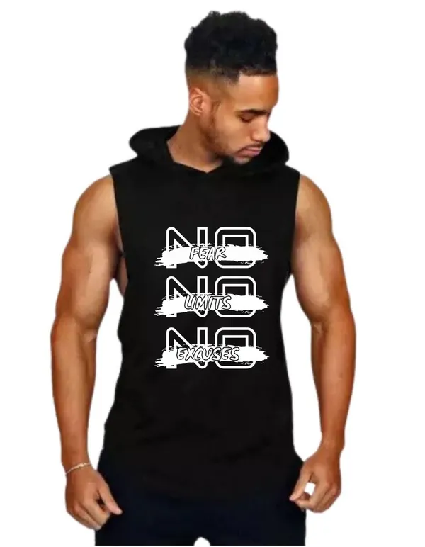 Black_Trendy_Hood_Sports/Gym_T-Shirt_For_Men