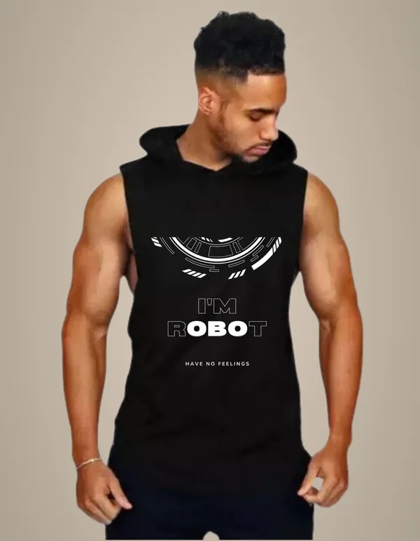 Black_Trendy_Hood_Sports/Gym_T-Shirt_For_Men
