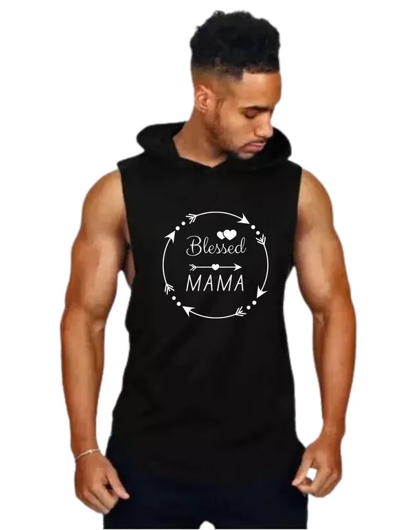 Black_Trendy_Hood_Sports/Gym_T-Shirt_For_Men