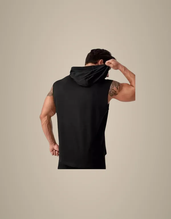 Black_Trendy_Hood_Sports/Gym_T-Shirt_For_Men