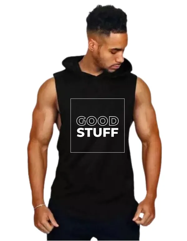 Black_Trendy_Hood_Sports/Gym_T-Shirt_For_Men