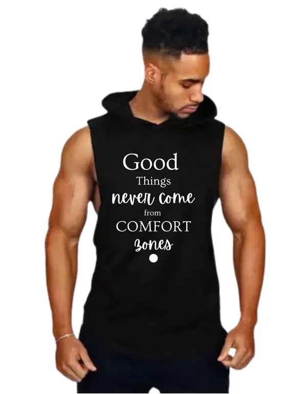 Black_Trendy_Hood_Sports/Gym_T-Shirt_For_Men