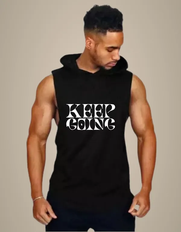 Black_Trendy_Hood_Sports/Gym_T-Shirt_For_Men