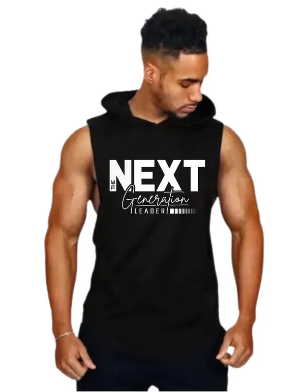 Black_Trendy_Hood_Sports/Gym_T-Shirt_For_Men