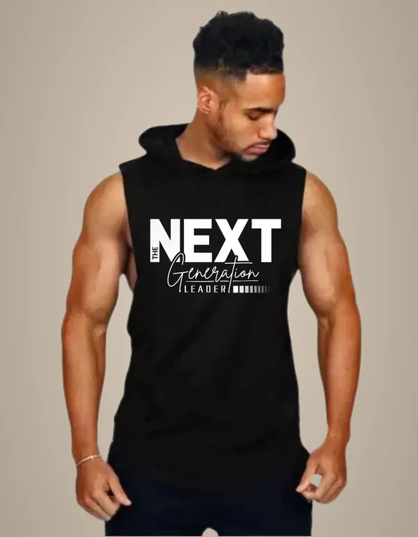 Black_Trendy_Hood_Sports/Gym_T-Shirt_For_Men