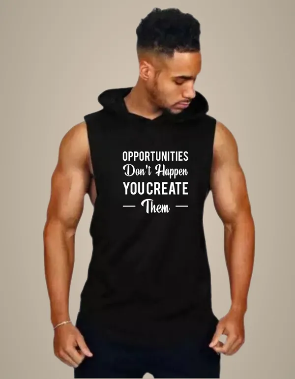 Black_Trendy_Hood_Sports/Gym_T-Shirt_For_Men