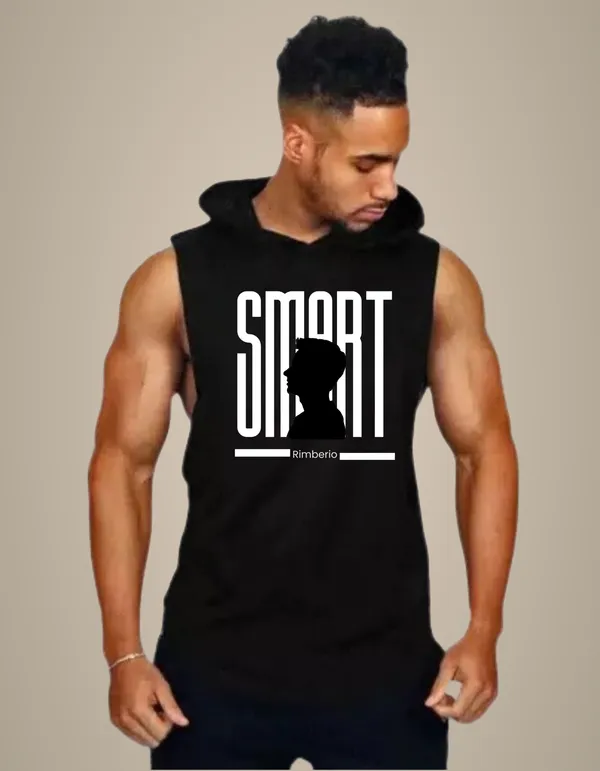Black_Trendy_Hood_Sports/Gym_T-Shirt_For_Men