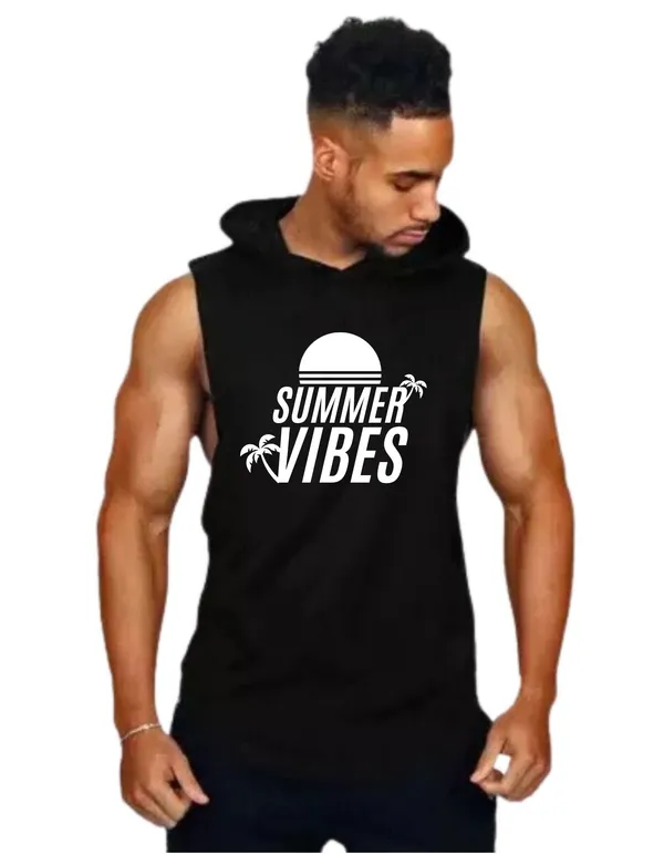 Black_Trendy_Hood_Sports/Gym_T-Shirt_For_Men