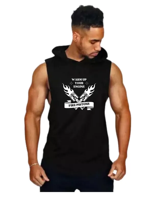 Black_Trendy_Hood_Sports/Gym_T-Shirt_For_Men