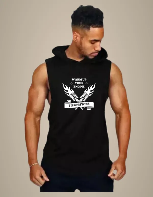 Black_Trendy_Hood_Sports/Gym_T-Shirt_For_Men